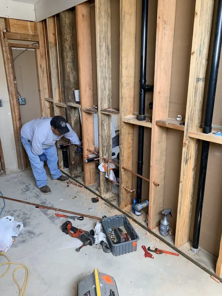 Commercial rough-in plumbing for Trenchless Sewer Repair in Southeast Seminole Heights